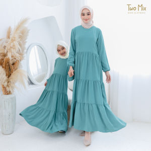 Two Mix - Dress Gamis Couple Ibu Anak Perempuan - Baju Gamis Couple Anak Cewek - HARGA SATUAN - 4355
