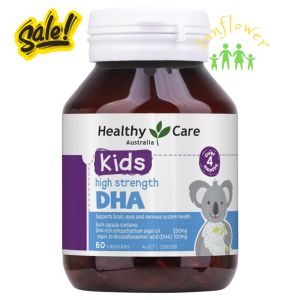 Viên tăng cường Kids High Strength DHA cho bé Healthy care 60 viên của Úc