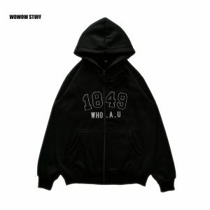 Hoodie Jaket WHO AU WHO.A.U Sweater Basic Cotton Fleece Streetwear Luxury Brand HYPE HYPEBEAST Clothing Distro Outfit Fashion  Cream  Blush Pink  MEN / WOMEN PRIA / PEREMPUAN COWO / CEWE