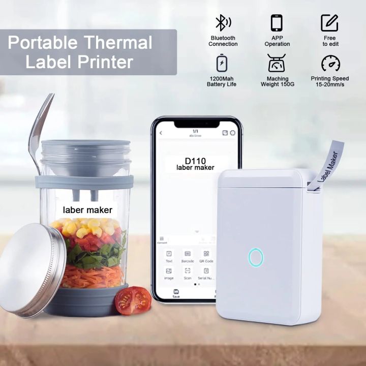 Niimbot D110 D11 Portable Label Printer Mini Pocket Stickers Maker