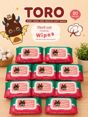 ทิชชู่เปียก Baby Wipes 10ห่อ ทิชชู่เปียกทำความสะอาด กระดาษทิชชู่เปียก ขนาดห่อพกพา