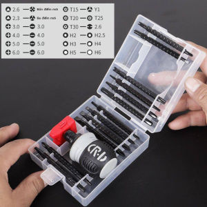 Tua Vít Lùn Trợ Lực Tự Đảo Chiểu Thân Thép CR-V Siêu Cứng Có Nam Châm Vặn Cóc Chống Trượt Tô Vít Đa Năng 26in