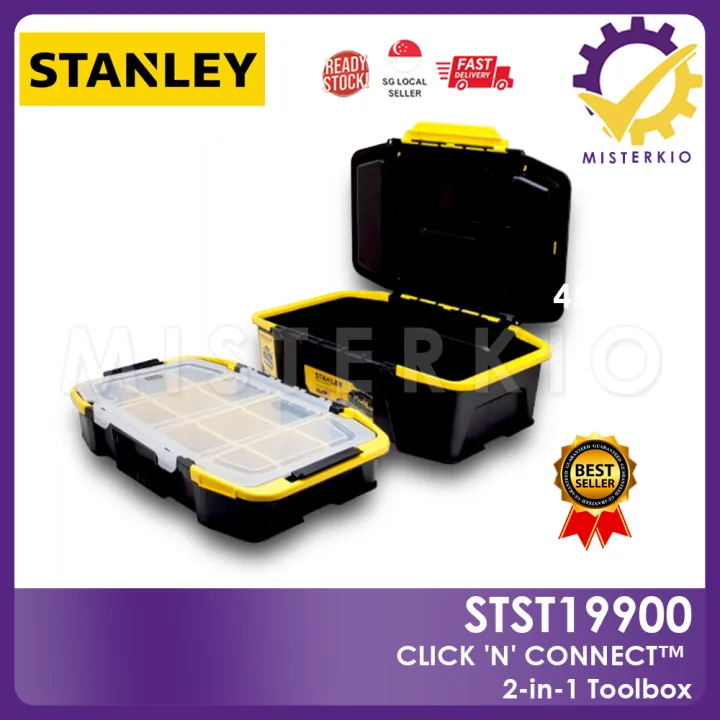STANLEY STST19900 Click N Connect Toolbox / Storage Box without tools ...