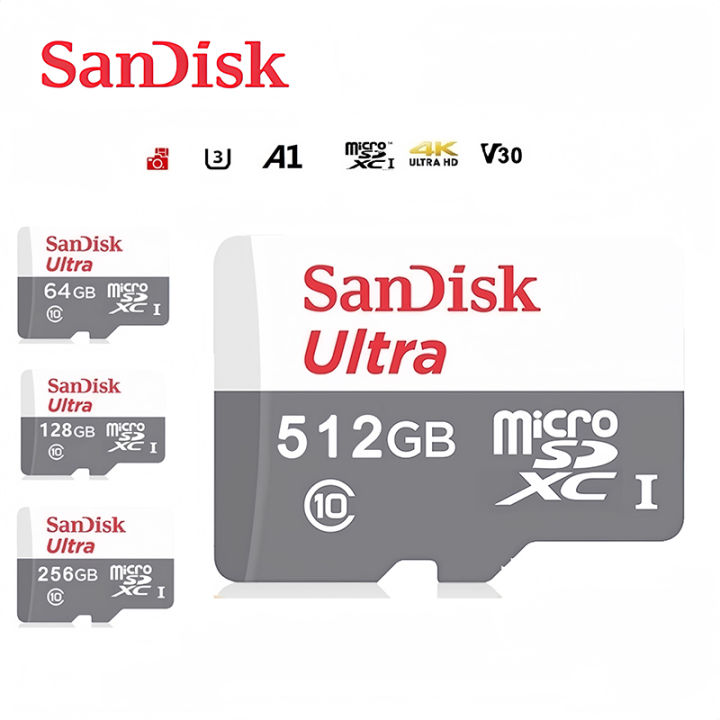 Sandisk Original 8GB 16GB 32GB 64GB 128GB 256GB 512GB Ultra MicroSDHC MicroSDXC UHSI Micro SD