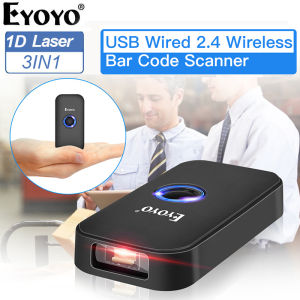 【🔥🔥🔥Hot sale & Local stocks & 1~3 days delivery】Eyoyo เครื่องแสกนเนอร์ไร้สายแบบมีสาย 1D Barcode Scanner เลเซอร์เครื่องสแกนบาร์โค้ดผ่านบาร์โค้ดแบบ USB บลูทูธหน้าจอ CCD สแกนเนอร์สแกนข้อมูล PDF417สำหรับแอนดรอยย์/ios/mac