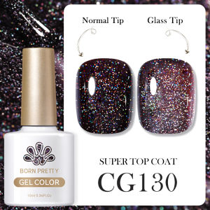 BORN PRETTY 10ml Light Gel Nail Grey White Brown Gold Glitter Soak Off Gel Polish for Women DIY Salon Nail Art Polish