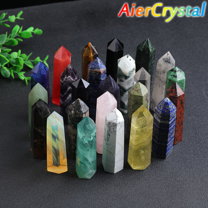 Natural Crystal Single Pointed Column Set
