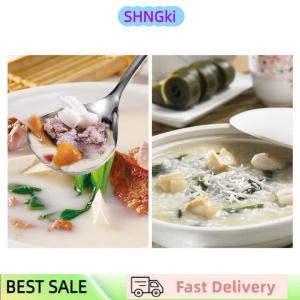 SHNGki Stainless Steel Ladle Household Tableware Household Spoon Feel Comfortable Long Handle Small Spoon
