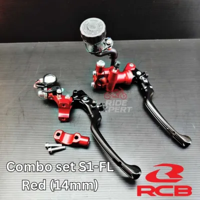 RCB S1 FL Forged Master Pump Brake & Clutch Lever 14mm Left Right Perch Universal Yamaha Y15ZR Y16ZR R15M MT15 MT25 Kawa