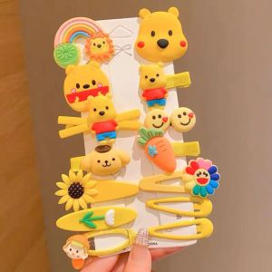 Pulchra กิ๊ปติดผมเด็ก14/10ชิ้นกิ๊บติดผมรูปโบว์ติดผมรูปการ์ตูนดอกไม้สำหรับเด็กผู้หญิงกิ๊บติดผมน่ารักสำหรับเด็กเครื่องประดับผมสำหรับเด็กทารก