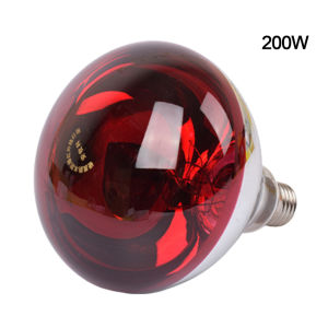 🐣คุณภาพสูง🐣หลอดไฟ Lampu Pemanas 220V 100/200W สำหรับเลี้ยงสัตว์เลื้อยคลานสัตว์ครึ่งบกครึ่งน้ำ