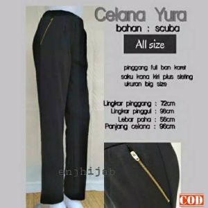 CELANA PANJANG SCUBA PEREMPUAN BAHAN SCUBA JUMBO