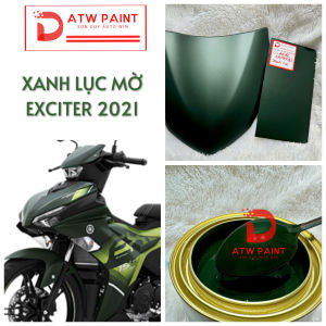 Sơn màu xanh lục mờ exciter 2021 (Xanh rêu nhám) - Sơn 2K lon 250g
