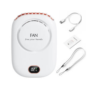 Portable Hanging Neck Fan 3 Speed Wind 2000mAh USB Rechargeable Cooling Fan with Adjustable Lanyard Bladeless Fan 掛脖風扇