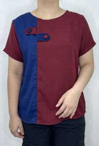 LVL - Blouse Desi Kancing Atasan Jumbo Wanita Blus Model Baru Cewek Baju Kerja Size L dan XXL