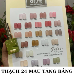 Sơn móng tay gel thạch  Sét sơn 24 màu thạch siêu đẹp bóng bền tặng bảng màu