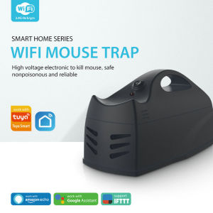 BOIO Tuya Smart WiFi Mouse Cage กับดักหนูไร้สายโทรศัพท์มือถือแจ้งเตือนแบบกดแบตเตอรี่ขับเคลื่อนทริกเกอร์แรงดันสูง