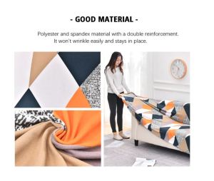 QQ Sofa Cover 1 2 3 4 Seater Kain Sarung Sofa Classic Floral Design Anti Skid Scratch Protection Slip Cushion Single Sofa Cover [A04]