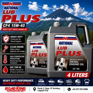 NATIONAL LUB PLUS CF4 15W-40 HEAVY DUTY DIESEL ENGINE OIL – 4LITERS