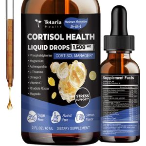 Totaria Cortisol Support Drops - Ashwagandha Magnesium & Rhodiola for Stress & Sleep