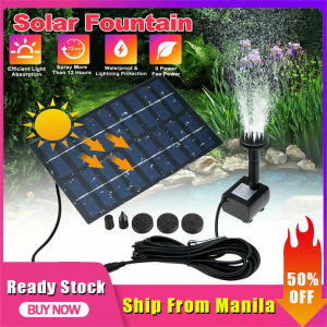 Solar Panel Powered Water Fountain Pool Pond Garden Water Sprinkler Sprayer with Water Pump Heads Aquarium fountain
