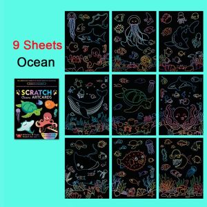 Kids DIY Creative Color Scratch Painting (Age 3+)