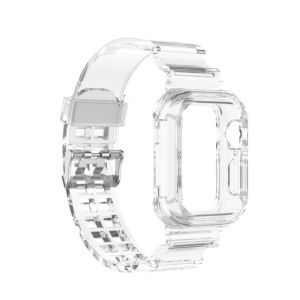 Transparent Rubber Strap For Apple Watch Band Ultra 2 49mm 41mm 45mm Silicone Sports Bracelet iWatch Series 9 8 7 SE 6 SE 5 4 3 2 1 38mm 40mm 42mm 44mm Strap