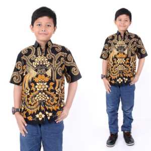 Baju Batik Anak Laki laki Lengan Pendek Motif Parimas Baju Batik Anak Cowok Usia 2-10 Tahun  Couple Kemeja Batik Ayah Dan Anak Laki laki Lengan Panjang Terlaris 2023