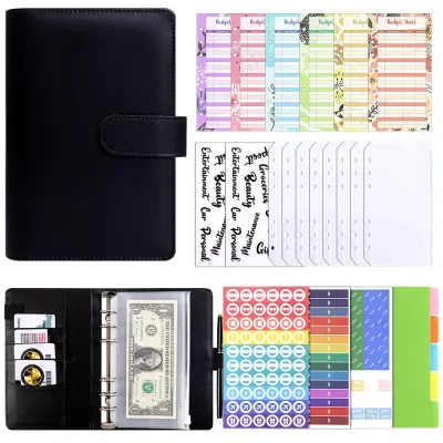 【WERSLNG】💼 A6 Binder PU Leather Macaron | ซิปถอดออกได้ เงินสดงบ ประมาณบัญชีมือ สมุดบันทึก