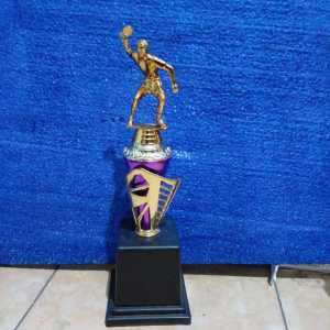 Piala Lomba Juara 1 2 3 4 (PEMAIN TENIS MEJA BODY UNGU RASER) "costum" FREE STICKER (BOLEH satuan)TERMASUK SETICKER DAN FREE DESIGN