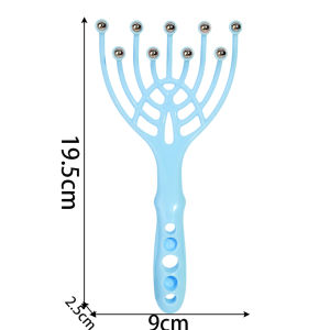 ลูกเหล็กเครื่องนวดศีรษะเครื่องหวีม้วนผมคล้องคอและหนังศีรษะสำหรับ Relief ความเครียดที่ผมทำจากเหล็กขนาด5นิ้วมีที่จับสปาผ่อนคลายดูแลเส้นผม