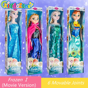 KiddoZone 31CM Princess Snow Anna Elsa Pretend Toys Fashion Doll Wedding Dress Suit Girl Toys for Girls Kids Birthday Gifts