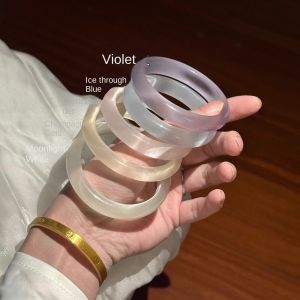 BELLEMODE กลมกลมๆ กำไลข้อมือสไตล์จีน รูปทรงเรขาคณิต แสงจันทร์ขาว กำไลข้อมือวงกลม อารมณ์ที่ดี สไตล์โบราณ สร้อยข้อมือโอปอล สำหรับผู้หญิง