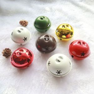 MUKANG Colorful Christmas Bells Iron Handmade Christmas Tree Bells Multifunctional Five-point Star Christmas Jingle Bells for DIY