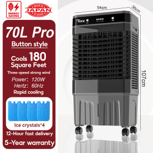 TIXX 100L Air Cooler fan 180W Energy saving with Four ice crystals inverter 100L large water tank Mobile Air Conditioner