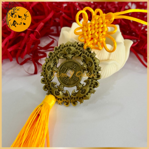 Dây treo đồng xu ngũ phúc lâm môn chiêu tài lộc vật phẩm phong thủy