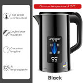 3L Kettle Electric 304 Stainless Steel Household 1500W High Power Portable Kettle Double-layer Anti-ironing Kettle Automatic Power Off Anti-dry Heater Kettle Pemanas air Panas 熱水壺