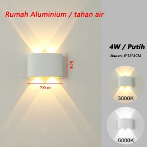 Lampu Dinding Taman Outdoor COB/LED Wall Light 2/4/6/8 Mata 220V Indoor LED Wall Lamp Minimalist Lampu Tempel Cocok Untuk Tembok Pilar Rumah 2/4/6/8 Watt