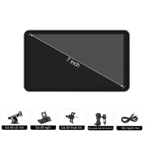 7 inch Carplay Android Auto đài phát thanh xe hơi máy nghe nhạc video đa phương tiện Màn hình cảm ứng Bluetooth di động với giao diện Type C phụ trợ cho camera chiếu hậu