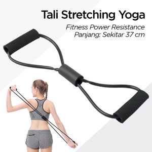 Tali Yoga Stretching Fitness Pilates Gym Karet Elastis Resistance Band  / Alat Olahraga Rumahan