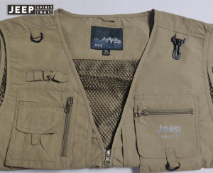 เสื้อกั๊กชุดทำงานกลางแจ้งแนวจิตวิญญาณสำหรับฤดูร้อนเสื้อกั๊กแบบมีกระเป๋าหลายใบของผู้ชายเสื้อโค้ทสำหรับใส่ตกปลาเสื้อกั๊กแจ็คเก็ตสำหรับผู้ชาย