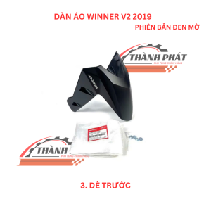 Dàn Áo Winner X V2 Đen Nhám Vàng Đồng 2019 Zin Hãng Honda (bán lẻ từng món)