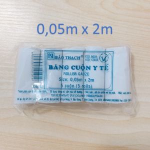 Băng cuộn y tế Bảo Thạch đủ các cỡ (5 cuộn/bịch) sản xuất tại Việt Nam