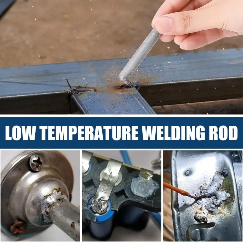 3/6/9-Pack Low-Temp Universal Welding Rods – Works On Stainless, Aluminum, Copper & More (Lighter-Friendly, Strong Bond)