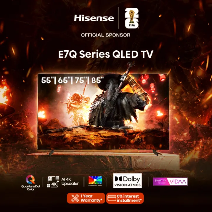 Hisense 55-85 inch 4K Quantum Dot ULED AI TV E7Q- QLED / Dolby Vision Atmos / HDR10 / AI 4K / 120 HRR