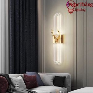 Đèn treo tường ốp tường 60cm trang trí phòng khách phòng ngủ cầu thang Led 3 màu 15W 220V GT3055 Ngọc Thắng