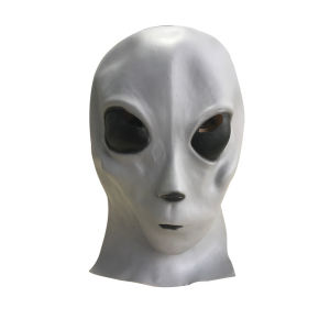 Mặt nạ đầu người ngoài hành tinh bằng cao su latex hàng có sẵn từ nhà sản xuất UFO Mặt nạ hài hước chủ đề phim khoa học viễn tưởng đạo cụ sân khấu