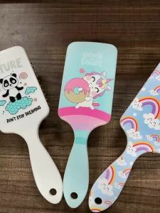 [SG Seller]Plastic Rainbow Comb Air Cushion Comb Anti-Static Detangling Hairbrush Comb Transparent Massage Hair Comb