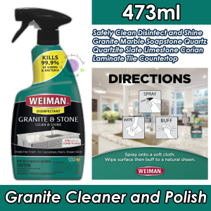 Weiman Quartz Countertop Cleaner and Polish l Disinfectant Granite Cleaner and Polish l Disinfectant Wipes USA