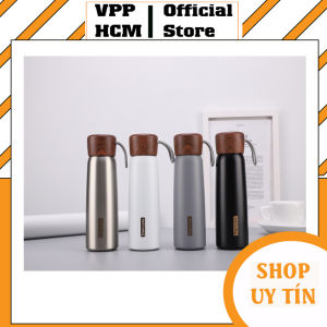 Bình inox giữ nhiệt nắp gỗ